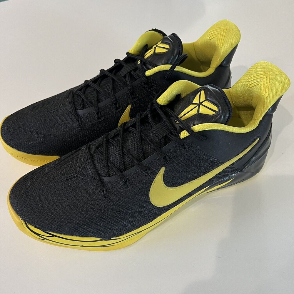 NEW NIKE KOBE A.D. 'OREGON' BLACK/YELLOW BASKETBALL SNEAKERS 922026-001 MENS 10